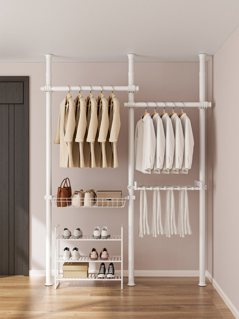 Floor-to-ceiling clothes rack for bedroom open simple cloakroom storage ...