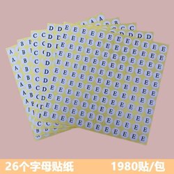 26 English Alphabet Stickers Abcdefg Stickers for Underwear Size 13mm Small Round Stickers Self-Adhesive Size Label Stickers