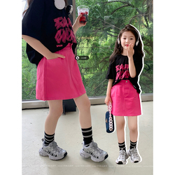 Cream Kids Children's Clothing Girls Denim Skirt Children 2023 New Summer Skirt Baby Foreign Style Skirt