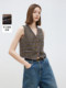 Langzi Xiaoxiang Fengma Tweed Design Sense 2025 Spring New French Vest Outdoor High-end Temperature
