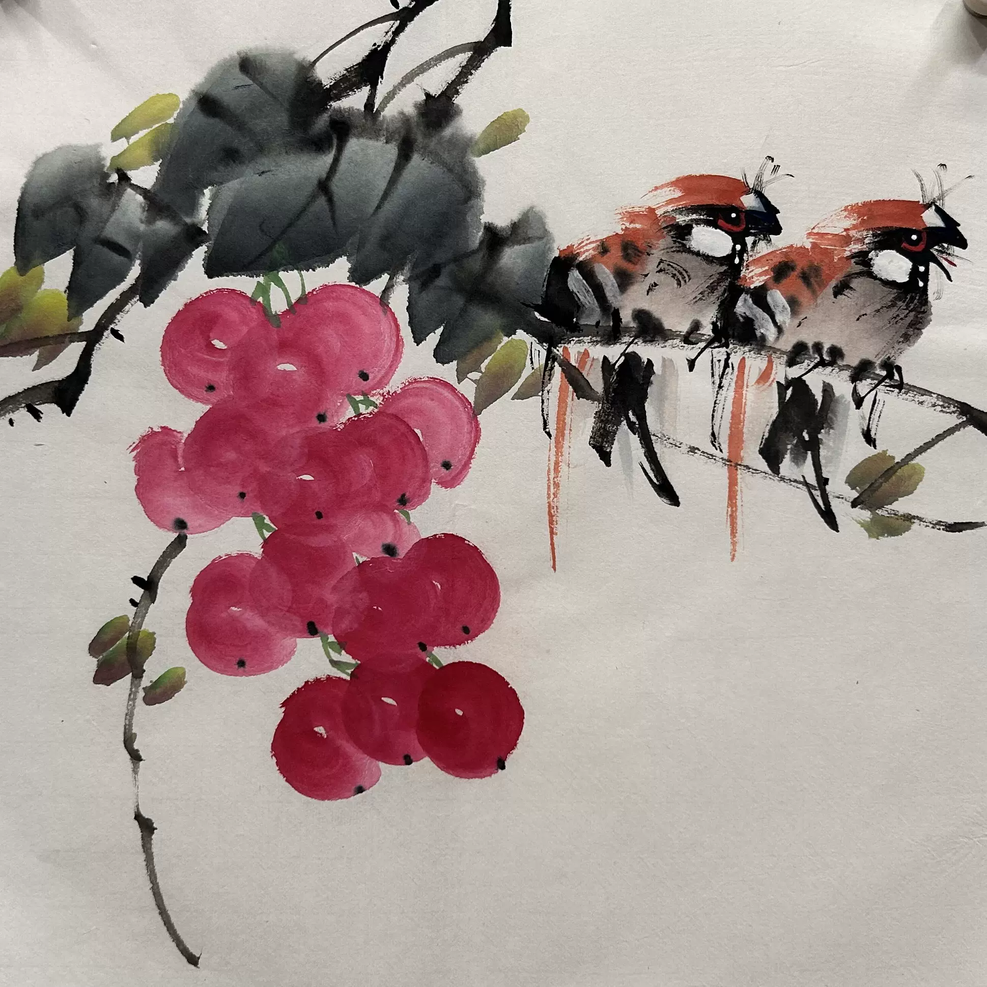 8墨锦轩】特价国画仿赵少昂纯手绘花鸟画四尺八开