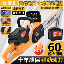 Electric Chainsaw with 60-Cell Lithium Battery, Brushless, Rechargeable, Handheld, Household, Imported, Small, High-Power, Outdoor, for Cutting Firewood and Felling Trees