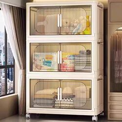 Japanese Thickened Storage Folding Cabinet Baby Wardrobe Children's Organizer for Clothes, Toys, Snacks Multi-Layer Storage Cabinet