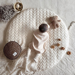 
Korean version of infant round crawling mat play mat detachable floor mat quilted love large baby tent carpet