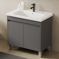 Thickened Honeycomb Aluminum Bathroom Cabinet Combination Floor-Standing Washbasin Bathroom Washbasin Ceramic Integrated Washstand Sink