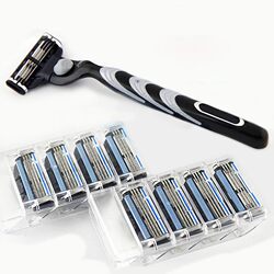Universal Three-Layer Traditional Razor for Men, Manual Shaving Razor, 3-Layer Universal Blade, Genuine German Sharpness