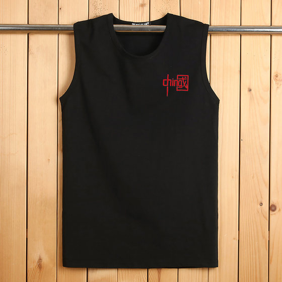 Tank top men's plus size new pure cotton men's basketball sweatshirt sleeveless T-shirt loose casual fitness sports cut sleeves