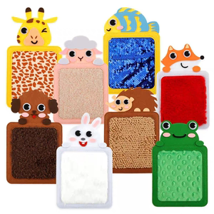 
Cross-border new product felt animal sensory mat children's hand and eye training animal texture recognition felt touch mat