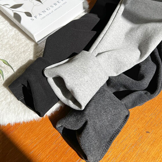 Autumn and winter maternity leggings brushed thickened pure cotton Korean purchasing elastic slim slimming tummy trousers for outer wear autumn trousers