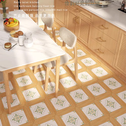Decorative Tiles 300X300 Antique-Style Tiles French-Style Homestay Courtyard Garden Floor Tiles Retro Small Floral Tiles Balcony Terrace Tiles