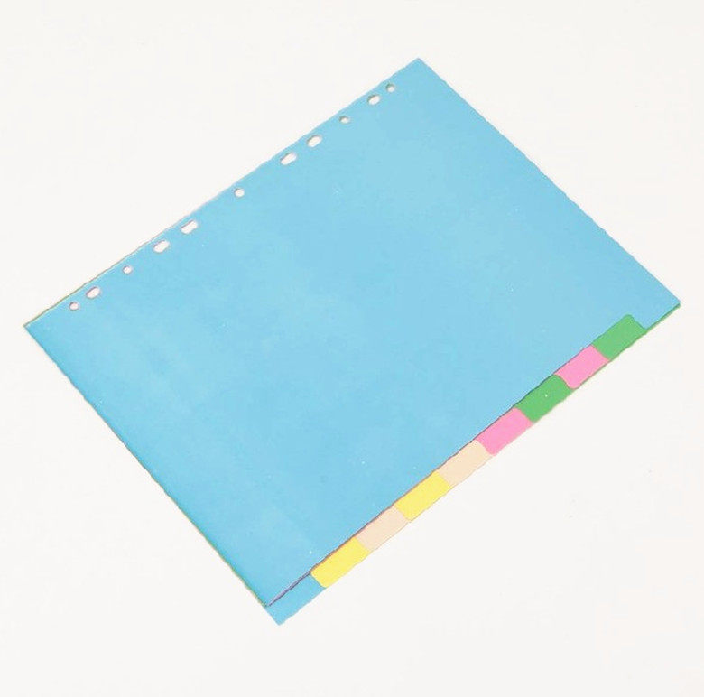 후데쿠아이 FD1000A 종이 색상 분류 색인 카드 10 단계 분류 용지 10 페이지 구분지 페이징 용지-