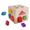 Montessori early education teaching aids 1-2-3 years old children matching building blocks thirteen holes geometric intellectual shape box wooden toys