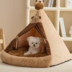 Dog House Tent, Winter Warm, Enclosed, Safe Villa, Small Dog Teddy, Suitable for All Seasons, Pet Cat Supplies