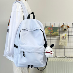 Backpack Large Capacity Travel Backpack Men's Simple Casual Japanese Style Junior High School Student High School College Student School Bag Men