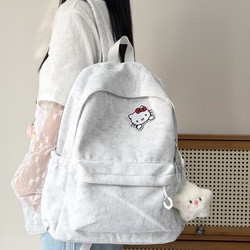 School Bag for Female Junior High School Students and Elementary School Students, Simple and Versatile ins Large-Capacity Student Computer Backpack Travel Bag
