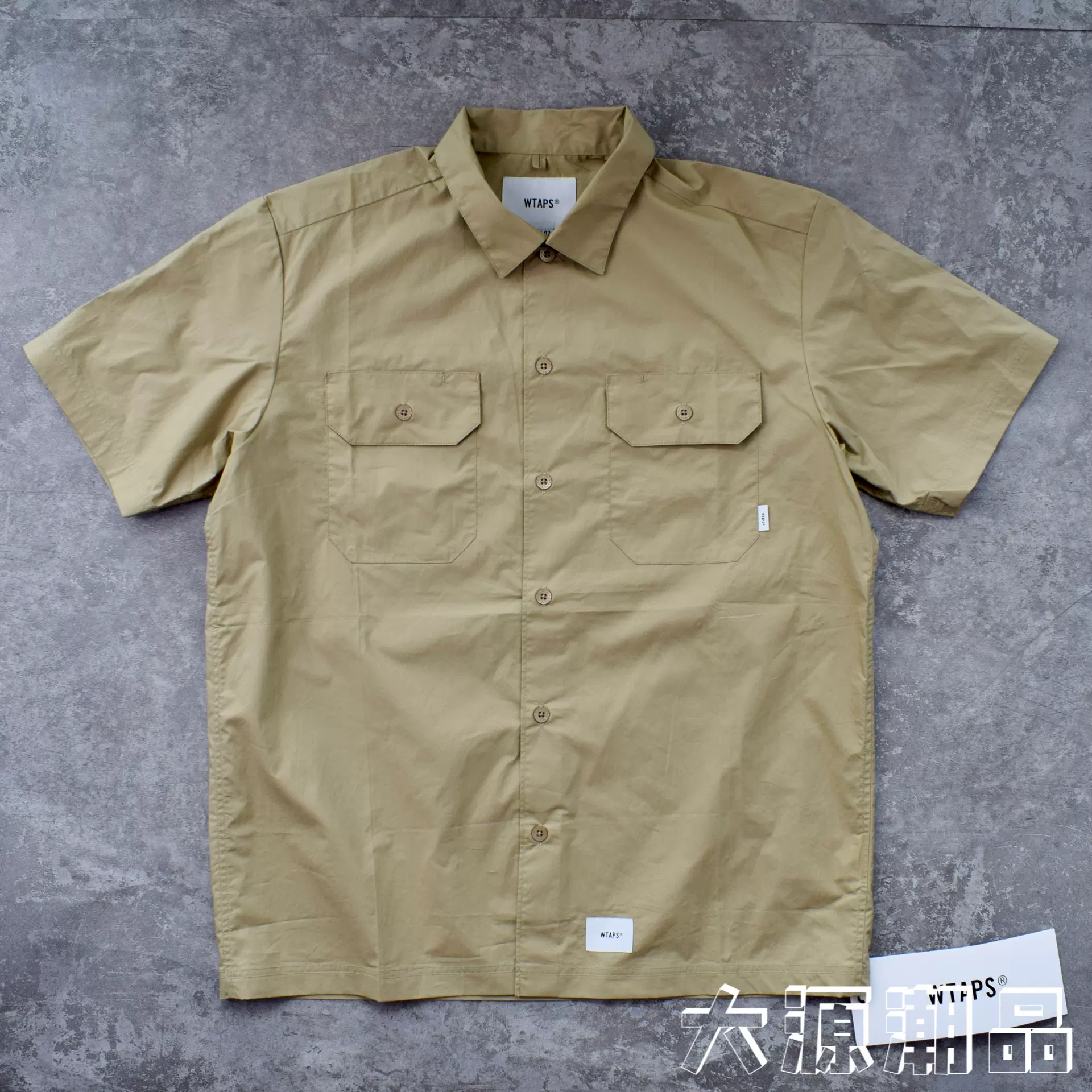 成都现货WTAPS DECK SS COTTON BROADCROSS 两袋工装短袖衬衫21SS-Taobao