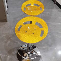 Fashionable and Simple Acrylic Bar Chair Counter Reception Rotating Lift Front Desk Chair Mobile Phone Store Business High Feet 