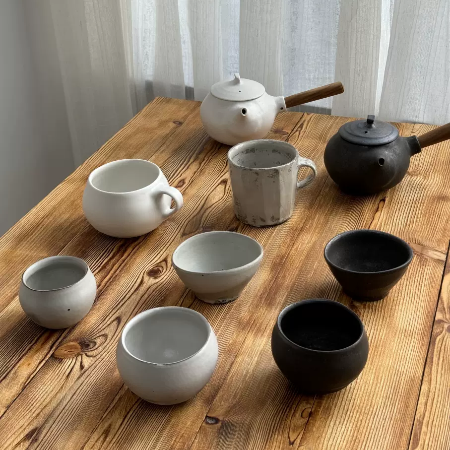 日本进口作家器马场胜文手作茶壶急须奶锅茶杯汤杯咖啡杯餐具-Taobao 