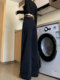 Large size black wide-leg jeans for women in autumn 2024 new loose high waist slimming versatile straight-leg mopping pants