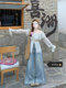 Large size retro denim wide-leg pants for women in summer 2024 new high-waist loose design floor straight pants trendy