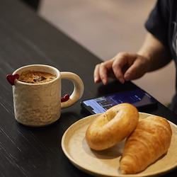 Handmade Rustic Pottery Ceramic Cup, Handmade Coffee Cup, Underglaze Color Japanese-Style Water Cup, Coffee Cup