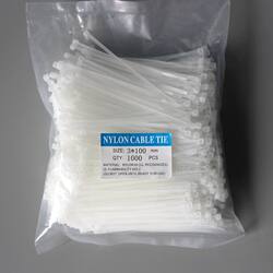 3*100 Transparent Cable Ties, Nylon Cable Ties 4×200, Plastic Buckle Binding Strips, Strong Large Size, Heavy-Duty