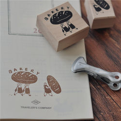 【Maru Stationery】Original Bakery Party Bread Party Journal Stamp Wooden Journal Stamp Vintage Japanese Style