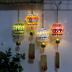 Double Ninth Festival handmade diy wind chime mosaic lamp production