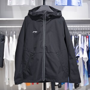 
Li Ning Jacket Men's Spring and Autumn Water Repellent Versatile Fashion Hooded Cardigan Slim Sports Jacket AFDUA11