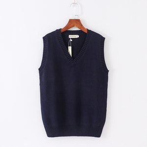 
Pure cotton thread sweater knitted vest vest V-neck pullover base shirt men and women knitted sweaters autumn and winter pullover