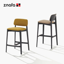 Solid Wood Bar Chairs for Home Scandinavian Restaurant Designer Island Bar Chairs Accessible Luxury Classy High-End High Stools