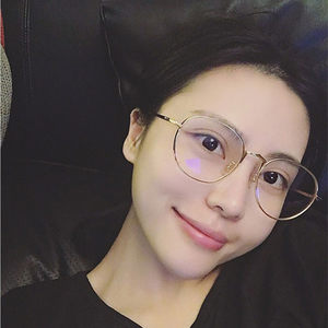 Star -border Circle Box Large Glasses Sheet Flat Mirror can be equipped with close vision and thin literary retro glasses box
