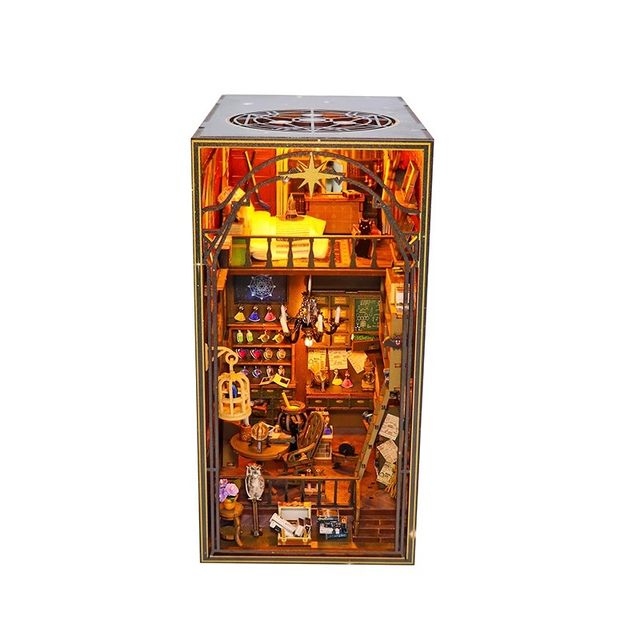 diy cabin Mira magic bookend assembly house 3D three-dimensional puzzle ...