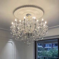 French Crystal Chandelier, Light Luxury Retro Crystal Lamp, Living Room Duplex Lobby Main Light, 2026 New European Style Lighting Fixtures