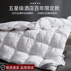 Five-Star Hotel Hilton 95 White Goose down Winter Quilt Genuine down Quilt Core Spring and Autumn Quilt Home Use Thick and Warm