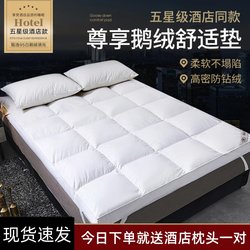 Five-Star Hotel Ultra-Soft down Mattress Pad, Home-Use White Goose down Mattress Pad, Home-Use Thickened Double Soft Mattress Pad