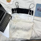 New Chinese retro white suspenders small vest simple chest pads with bottom shirt slim short beauty back top