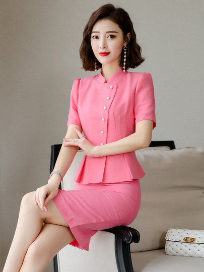 womens pink suit dress Conjunto Pretty In Embroidered Blazer - Fucsia and state Women's Jasmina Tuxedo Suit Set