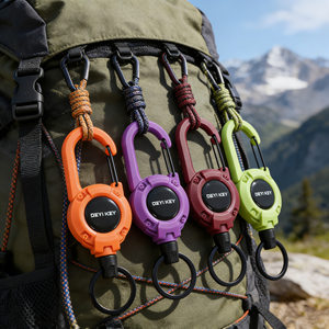 
Retractable, high-rebound, easy-to-pull keychain, wire rope, elastic drawstring, easy-to-pull buckle, anti-lost, extended cord keychain