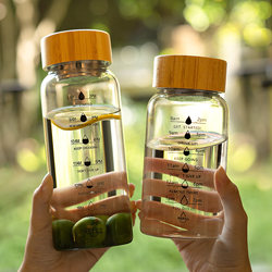 High Borosilicate Glass Water Cup Cold Brew Bottle Beverage Juice Coffee Cup with Lid Portable Large Capacity Cup 2025 New Model