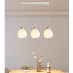 French Cream-Style Pumpkin Chandelier Designer Bar Counter Lighting Simple Modern Creative Dining Table Art Restaurant Lamp