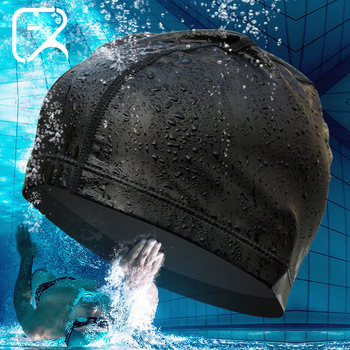 Comfortable PU swimming cap flying fish future waterproof