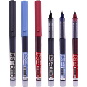 
Snow White Quick-drying Neutral Pen Straight Liquid Rolling Ball Pen Black Brush Question Pen Signature Pen Test Teacher Student Special Blue Red Pen Black Writing Pen CS Nib Water Pen Water-based Carbon Straight Liquid Pen
