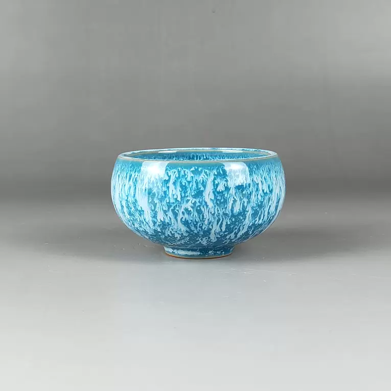 宋代建窑曜变束口碗建盏供御款仿古瓷手工古玩收藏