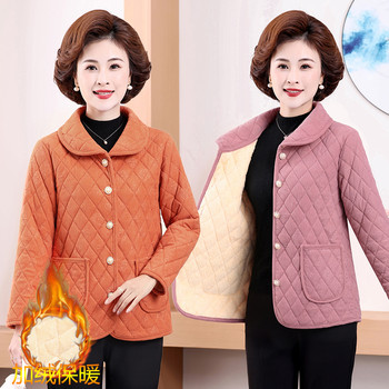 Cotton coat, middle-aged and elderly women's thin and fashionable style
