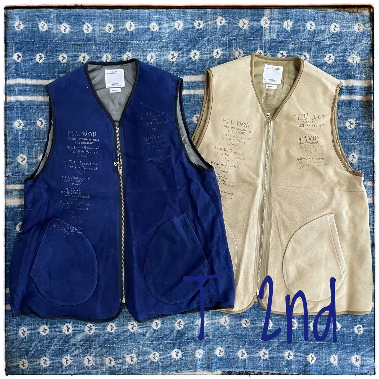 現貨VISVIM 21AW TANA DEERSKIN DOWN VEST（N.D.）鹿皮羽絨馬甲-Taobao