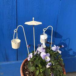 Japanese Zakka Iron Retro Gardening Groceries Succulent Flower Pot Decorations Balcony Courtyard Mini Landscaping Props