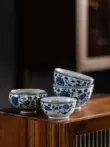 Tách trà Kungfu, cốc chủ đồ đá, bát uống trà nam nữ, cốc cá nhân, sứ trắng xanh, cốc trà gốm, cốc đơn nhỏ, tách trà bình giữ nhiệt 1 lít Tách