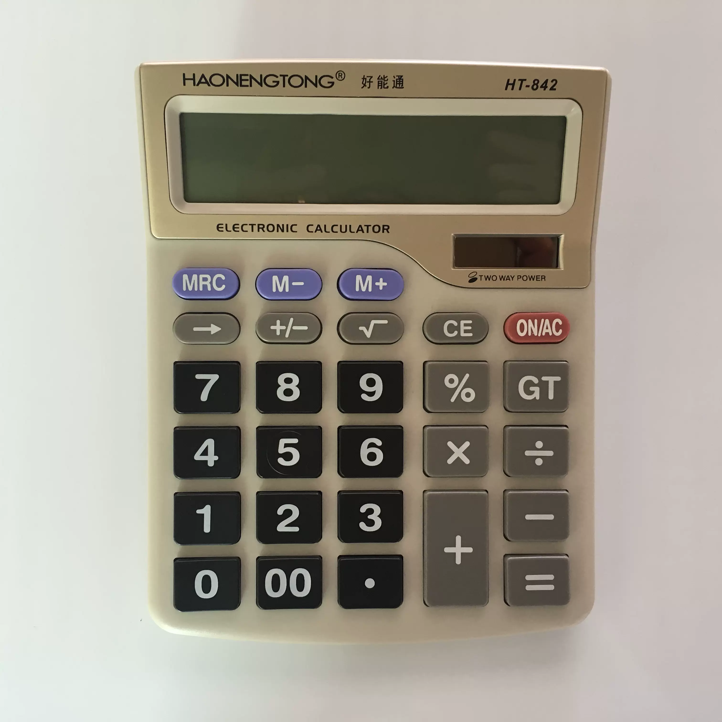 包邮好能通842计算器双重电源太阳能干电池两用计算机12