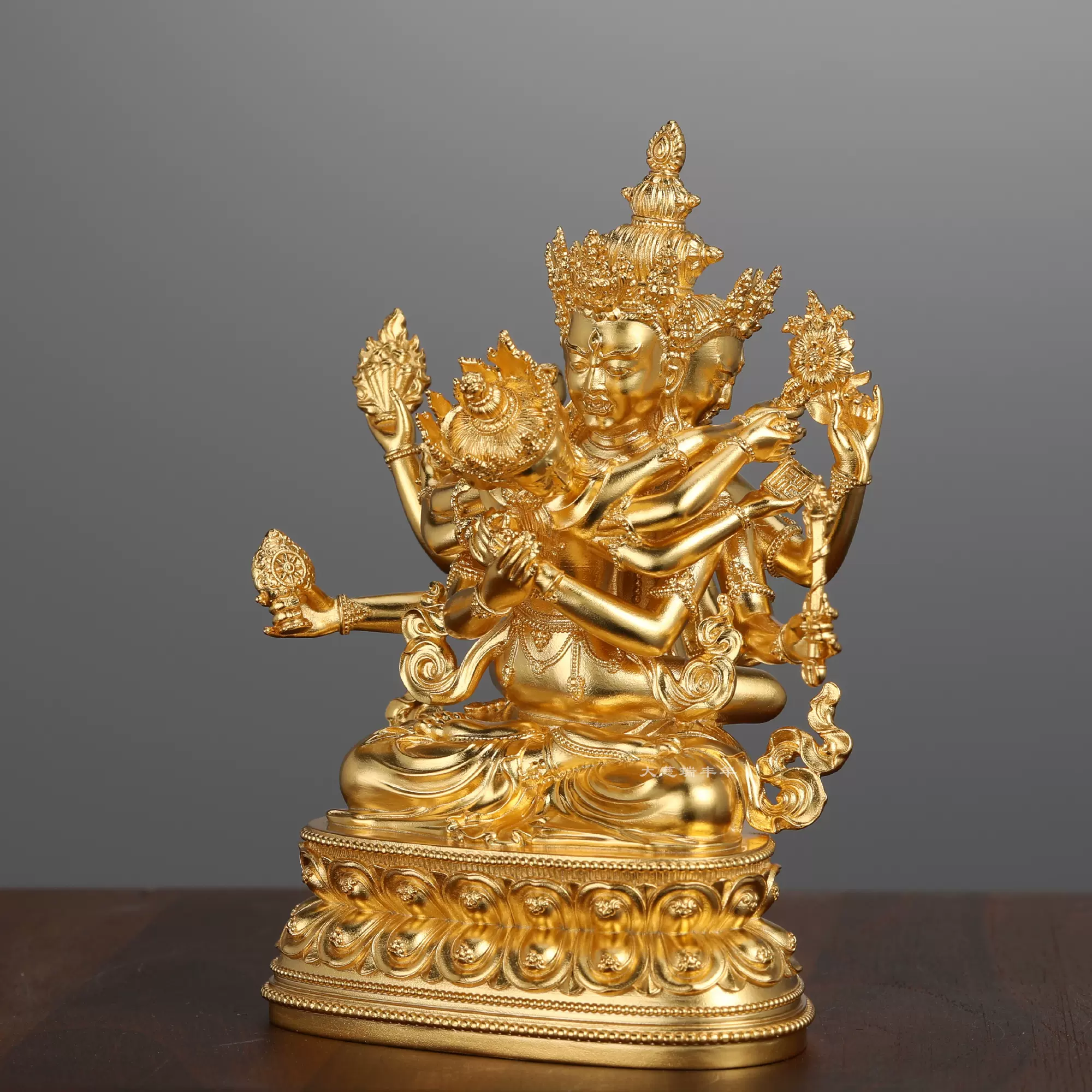 菩提迦叶正觉塔释迦牟尼佛25/35岁等身像足银999镀金纯银佛像摆件